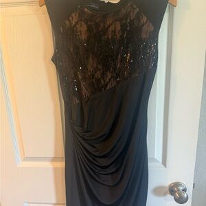 Anne Klein Blue Asymmetrical Sheath Dress